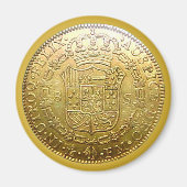Reproductie Spaanse goudstaven voor Doubloon Magneet (Voorkant)
