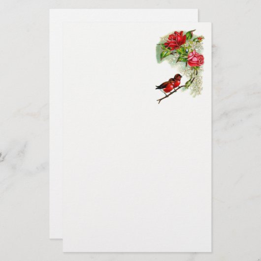  Reproductie Spring Robins Briefpapier (Voorkant / Achterkant)