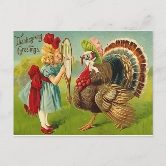  reproductie - Thanksgiving Turkije Briefkaart (Voorkant)