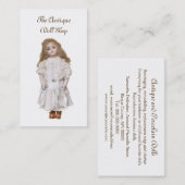 reproductie van Antiek bisquetpop Visitekaartje (Voorkant / Achterkant)