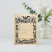 Reproductie van de emancipatieproclamatie briefkaart (Staand voorkant)