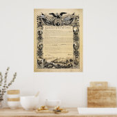 Reproductie van de emancipatieproclamatie poster (Keuken)