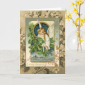  reproductie van de kerstengel kaart (Gele Bloem)