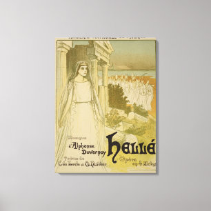 Reproductie van een poster adverteren de opera 'He Canvas Afdruk