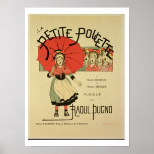 Reproductie van een poster adverteren de operetta