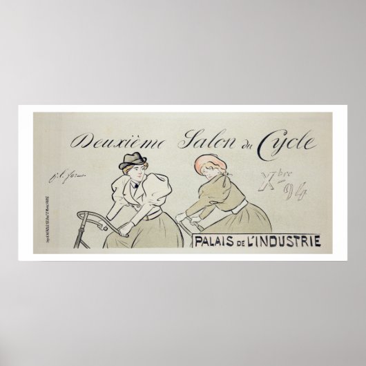 Reproductie van een poster adverteren de "Salon du (Voorkant)