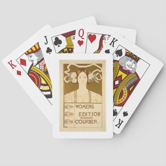 Reproductie van een poster adverteren de "Vrouwen" Pokerkaarten (Achterkant)