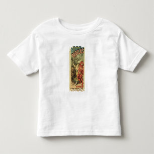 Reproductie van een poster adverteren "De werken v Kinder Shirts
