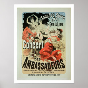 Reproductie van een poster adverteren een 'ambassa