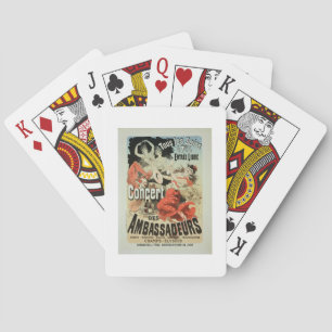 Reproductie van een poster adverteren een 'ambassa speelkaarten