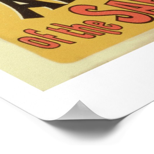 Reproductie van een poster adverteren een 'exhibit (Hoek)