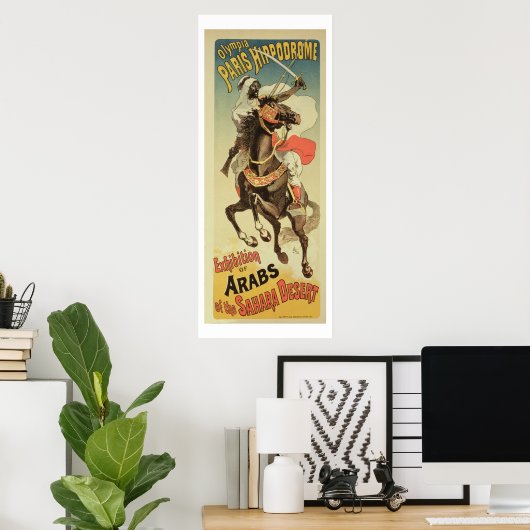 Reproductie van een poster adverteren een 'exhibit (Thuiskantoor)