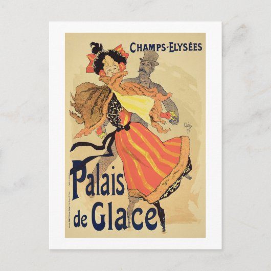Reproductie van een poster adverteren het "Palais  Briefkaart (Voorkant)