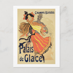 Reproductie van een poster adverteren het "Palais  Briefkaart