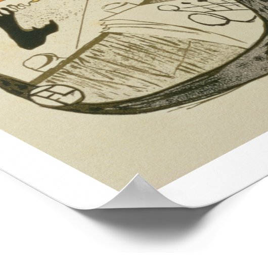 Reproductie van een poster adverteren "Jane Avril" (Hoek)