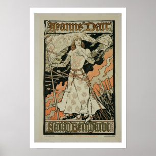 Reproductie van een poster adverteren "Joan of Arc