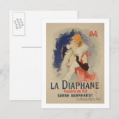 Reproductie van een poster adverteren La Diaphane Briefkaart (Voorkant / Achterkant)