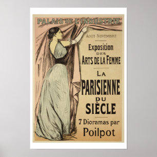 Reproductie van een poster adverteren "La Parisien