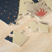 Reproductie van een poster adverteren "La Revue Bl Legpuzzel (Zijkant)