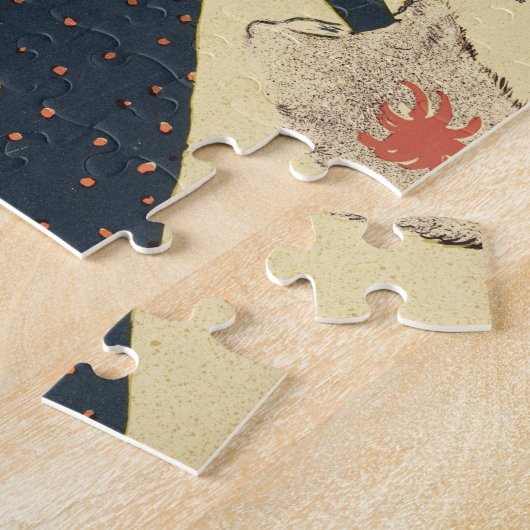 Reproductie van een poster adverteren "La Revue Bl Legpuzzel (Zijkant)