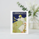 Reproductie van een poster adverteren "Lippincott' Briefkaart (Staand voorkant)
