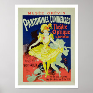 Reproductie van een Poster Adverteren Pantomimes L