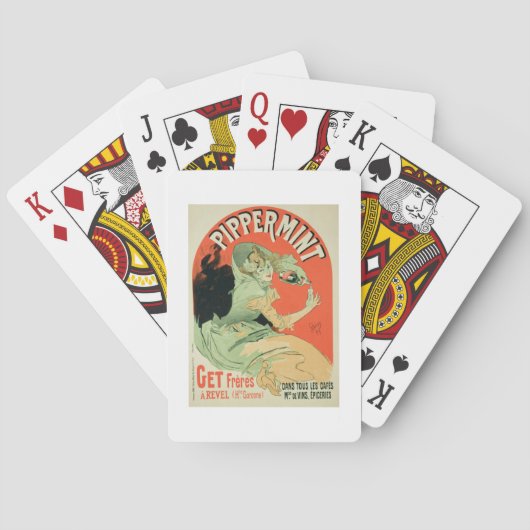 reproductie van een poster adverteren "Pippermint" Pokerkaarten (Achterkant)