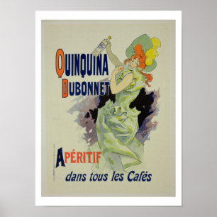 Reproductie van een poster adverteren "Quinquina D