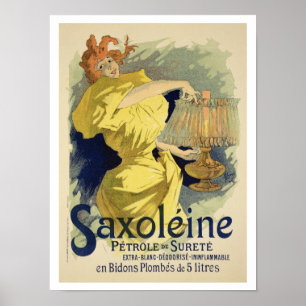 Reproductie van een poster adverteren saxoleine;