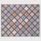Reproductie van een  Quilt uit 1886 Cadeaupapier (Vlak)