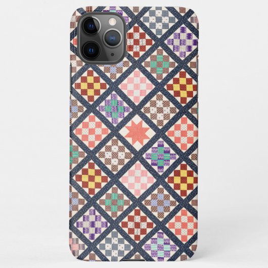 Reproductie van een  Quilt uit 1886 iPhone Hoesje (Achterkant)