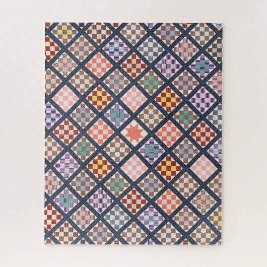 Reproductie van een  Quilt uit 1886 Legpuzzel (Verticaal)