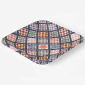 Reproductie van een  Quilt uit 1886 Papieren Bordje (Gebogen)