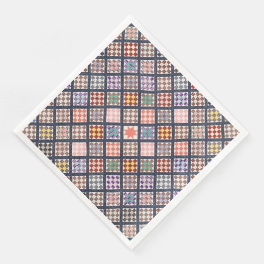 Reproductie van een  Quilt uit 1886 Servet (Hoek)