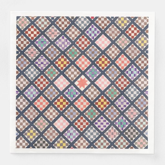 Reproductie van een  Quilt uit 1886 Servet (Voorkant)