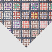 Reproductie van een Quilt uit 1886 Tissuepapier (Detail)