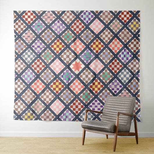 Reproductie van een  Quilt uit 1886 Wandkleed (In Situ (horizontaal))