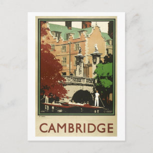 Reproductie van een vintage reisposter voor Cambri Briefkaart