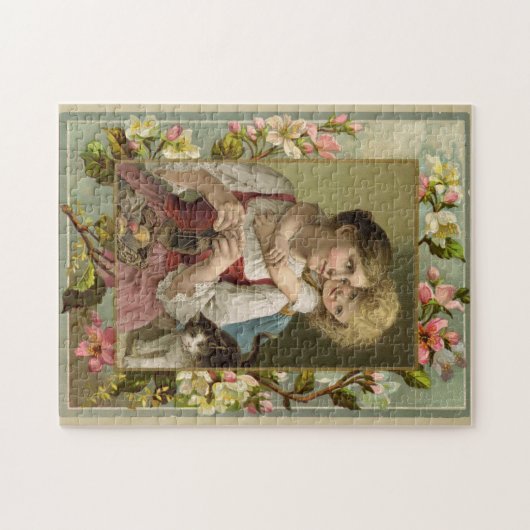 reproductie van moeder en dochter legpuzzel (Horizontaal)