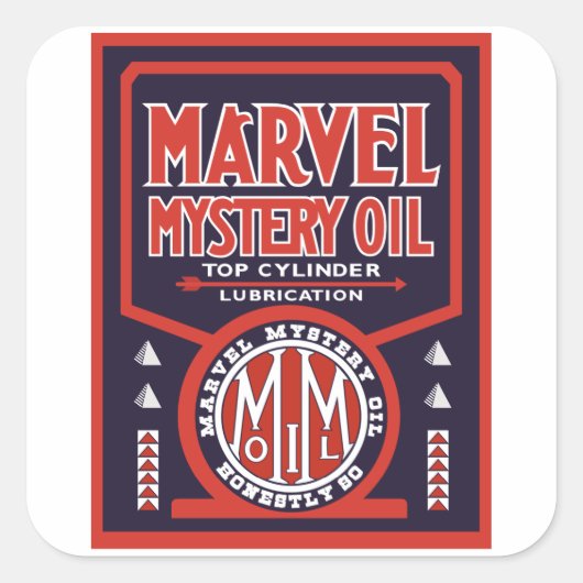  reproductie van olieteken vierkante sticker (Voorkant)