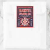  reproductie van olieteken vierkante sticker (Tas)