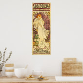 Reproductie van Poster Mucha: La Dame aux Camélias (Keuken)