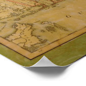 Reproductiekaart van de staat Alabama 1820 Poster (Hoek)