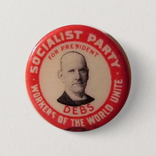 reproductiepompen van Eugene Debs Ronde Button 5,7 Cm