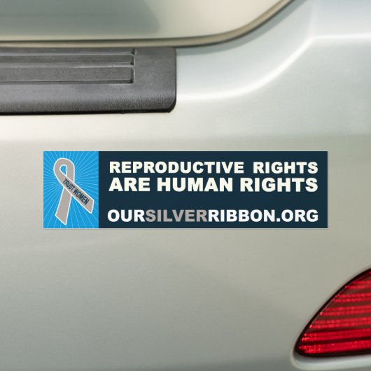 Reproductieve rechten zijn mensenrechten bumpersticker (Op auto)