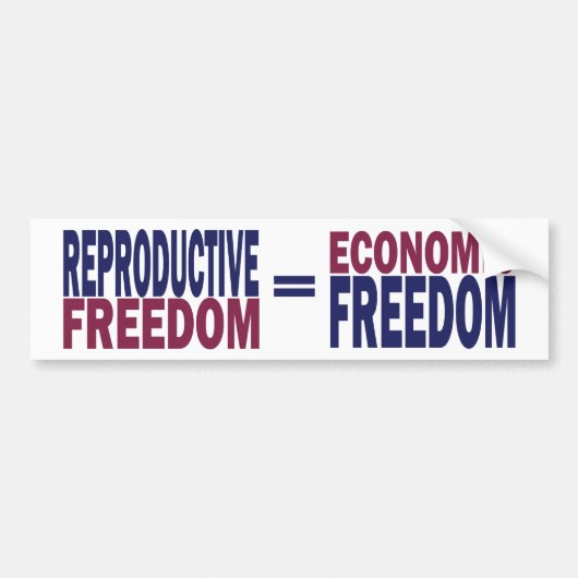 Reproductieve vrijheid bumpersticker (Voorkant)