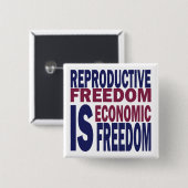 Reproductieve vrijheid vierkante button 5,1 cm (Voorkant /achterkant)