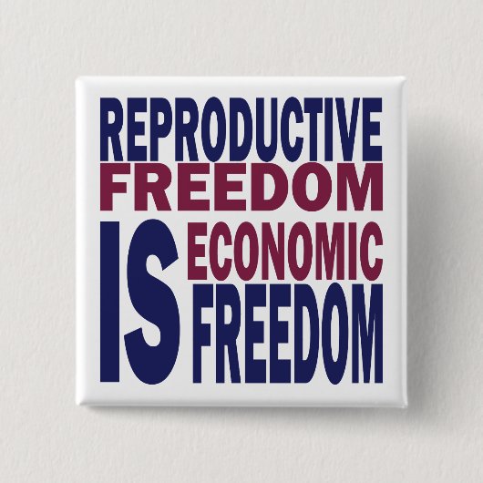 Reproductieve vrijheid vierkante button 5,1 cm (Voorkant)