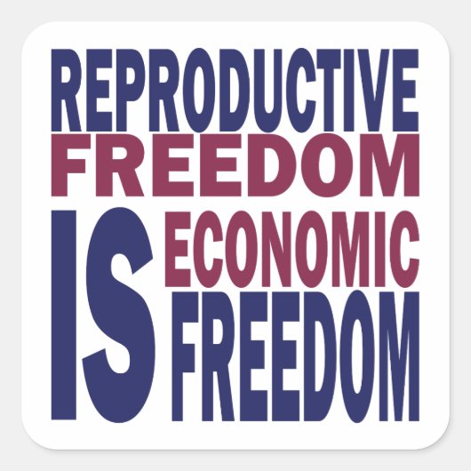 Reproductieve vrijheid vierkante sticker (Voorkant)