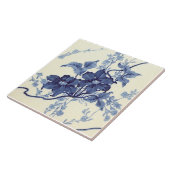 Reproduction 1898 Design Minton Blue White Floral Tegeltje (Zijkant)